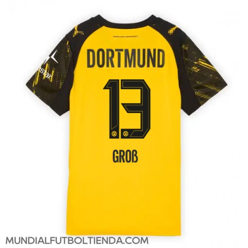 Camiseta Borussia Dortmund Pascal Gross #13 Primera Equipación Replica 2025-26 para mujer mangas cortas